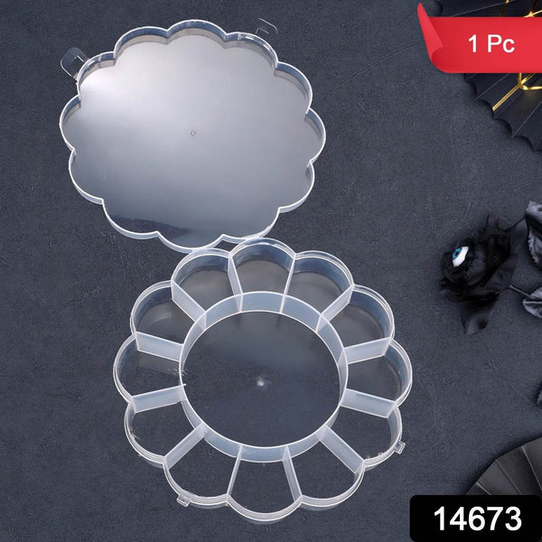 Round Compartment Plastic Storage Box (1 Pc) - dailyneed.life