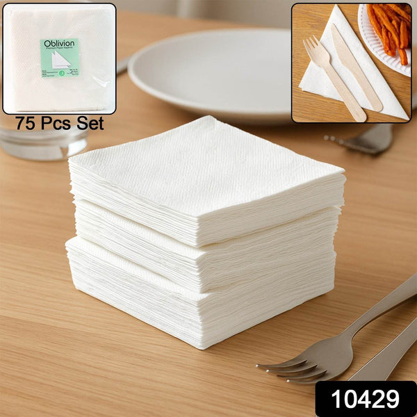 Soft & Absorbent Disposable Tissue Napkins / Paper (75 Pc) - dailyneed.life