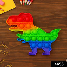 Dinosaur Shaped Rainbow Pop It Fidget Toy (1 Pc) - dailyneed.life