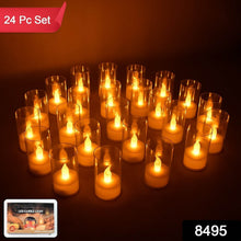 Flameless Candles with Transparent plastic Covers Set of 24 Pcs LED - dailyneed.life