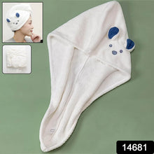Soft Microfiber Hair Drying Towel Wrap with Cute Animal Ears & Button Closure (1 Pc) - dailyneed.life