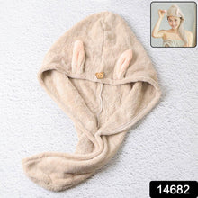 Cute Animal Ear Hooded Hair Drying Towel Wrap (1 Pc) - dailyneed.life