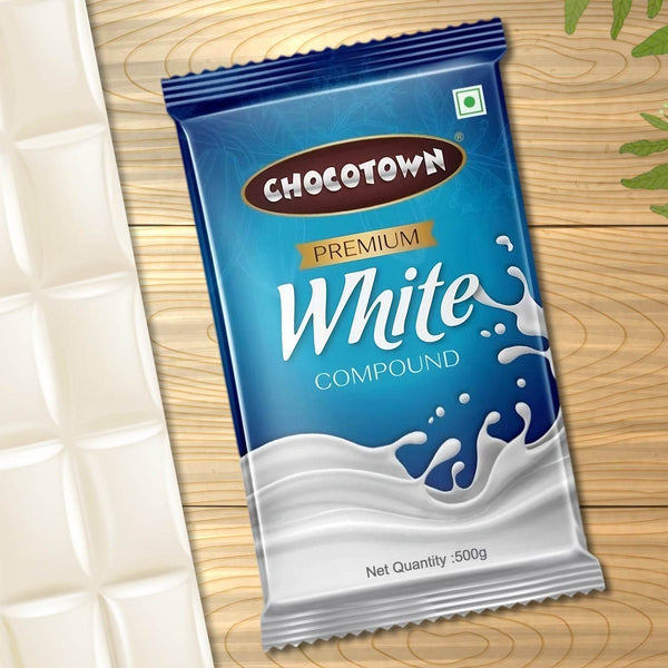 Chocotown Premium White Choco Compound Slab, 500gm - dailyneed.life