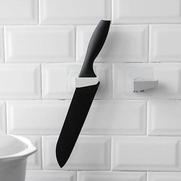 Punch-Free Wall Hanging Knife Holder – Kitchen Storage Rack (1 Pc) - dailyneed.life