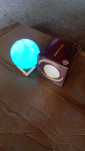 Moon Night Lamp Blue Color with Plastic Stand (15 x12 Cm / 1 Pc) - dailyneed.life