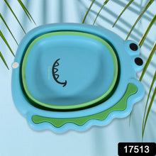 Frog Shape Foldable Baby Wash Basin, Space-Saving Lightweight Face Washing Tub (33×31cm / 1 Pc) - dailyneed.life