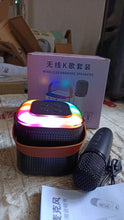 Wireless Speaker Microphone Set, RGB Light Support Memory Card PortableKaraoke Machine Perfect for Travel TV - dailyneed.life