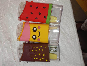 Portable Cute Water Bottle for Kids, Unique Ice Cream Shape water cup, sicle Shaped Plastic Kettle with Straw, Adjustable Shoulder Strap, BPA free, Leakproof (300 ML) - dailyneed.life