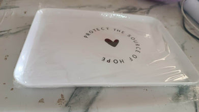 Elegant Printed Plastic Serving Tray with Motivational Quote - dailyneed.life