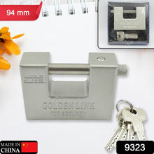 94mm Stainless Steel Padlock: Rectangular, Hardened Steel, 5 Keys - dailyneed.life
