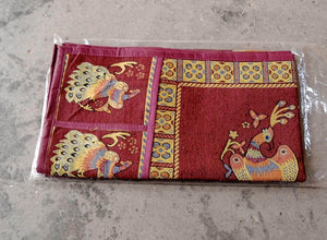 Cotton Fridge Top Cover Set - Standard, Appliance Covers Fridge Dustproof Cover with Peacock Deign 6 Utility Side Pockets Fridge Cover For All types Fridge Refrigerator Use (100x60CM) - dailyneed.life