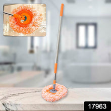 360° Rotatable Ceiling Dust Cleaning Mop Extendable Long Lightweight Handle Mop Heads Pad, Spin Scrubber for Ceiling Floor Bathroom Kitchen Tile - dailyneed.life