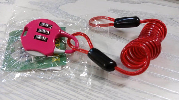 3-Digit Travel Combination Lock of Zinc Alloy, Small Safe Combination Padlock Resettable Number Lock Small Colorful Code Locks for Lockers Suitcases Luggage With Safety Lanyard Spring Coil Wire Disc Brake Lock Reminder Cable - dailyneed.life
