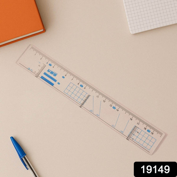 Multifunctional Transparent Plastic Geometry Ruler (1 Pc) - dailyneed.life