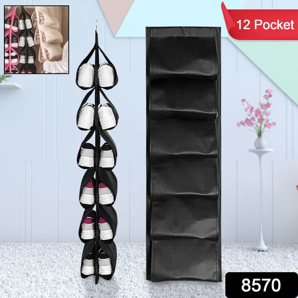 12 Grids Hanging Storage Bag (1 Pc / 12 Pocket / Mix Color) - dailyneed.life