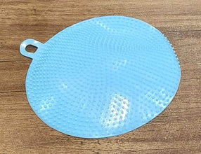 Sky Blue Silicone Dish Scrubber Sponge Mildew Free, Non Stick, Heat Resistant - dailyneed.life