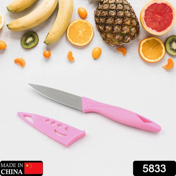 Stainless Steel Fruit Knife, New Sharp and Durable Fruit Knife Small, Comfortable Non-slip Handle, with Protective Cover, Suitable for Most Types of Vegetables and Fruits(1 Pc) - dailyneed.life