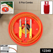 Mishra's 5-Piece Multipurpose LPG Kitchen Combo Set with Gas Pipe, Cylinder Trolley, Knife, Lighter & Peeler - dailyneed.life