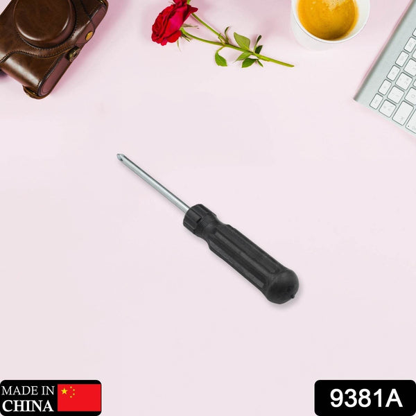 Small Pocket Size Slotted Cross Head Flat Magnetic Screwdriver, Small Slotted Screwdriver Flat Head with Black Handle for Small Appliances (1 Pc) - dailyneed.life