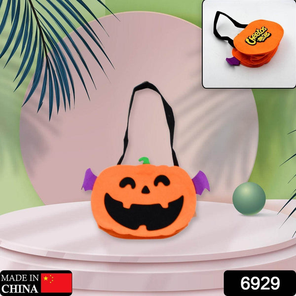 Halloween Pumpkin Bags Non- Woven Candy Bags Trick or Treat Bags Portable Tote Bag Cartoon Goodie Handbag for Halloween Party Favors, Kids Gift Bag - dailyneed.life