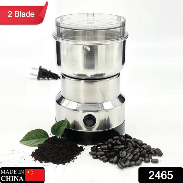 Multi-Functional Electric Stainless Steel Herbs Spices Nuts Grain Grinder with Stainless Steel Bowl, Portable Coffee Bean Seasonings Spices Mill Powder Machine Grinder Machine for Home and Office - dailyneed.life