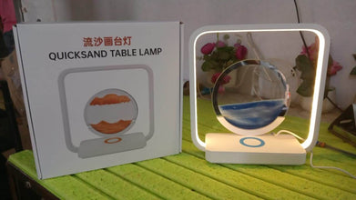 13477 3D Wireless Charging LED Light USB Quicksand Painting Lamp for Bedroom - dailyneed.life