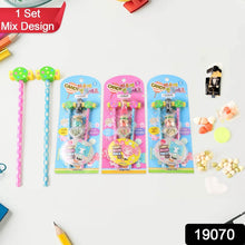 Fun Candy Design Pencil Set with Accessories (1 Set / Mix Design) - dailyneed.life