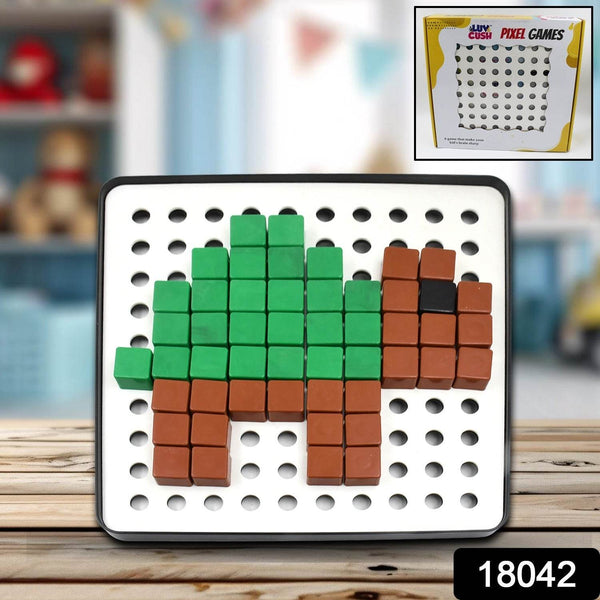 Pixel Cubes Toy for Children Early Education, Pixel Game Educational Board Games Board, Birthday Gift for Kids, Learning Math Toy, Brain Games, Math Puzzle (Approx 180 Cubes With Pixel Board & Book) - dailyneed.life