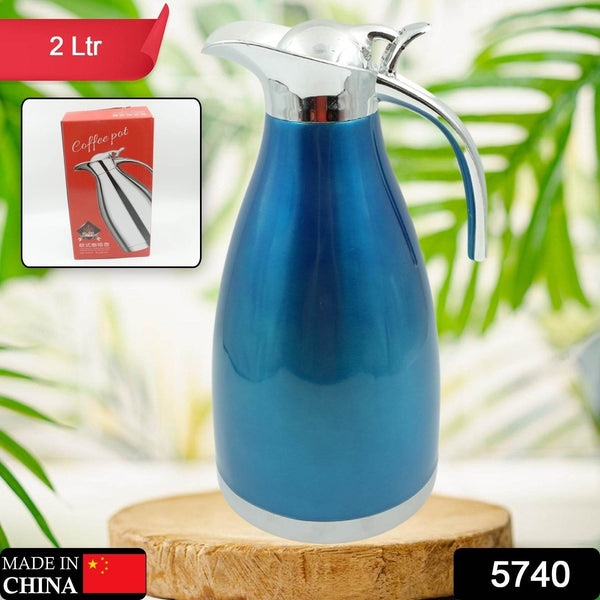 Vacuum Insulated Kettle Jug, Vacuum Insulated Thermos Kettle Jug Insulated Vacuum Flask, Vacuum Kettle Jug Stainless Steel For Milk ,Tea ,Beverage Home Office Travel Coffee (2 Ltr / 1Pc) - dailyneed.life