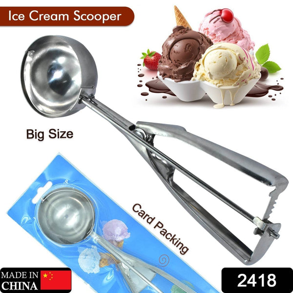 Stainless Steel Premium Quality Ice Cream Serving Spoon Scooper with Trigger Release - dailyneed.life