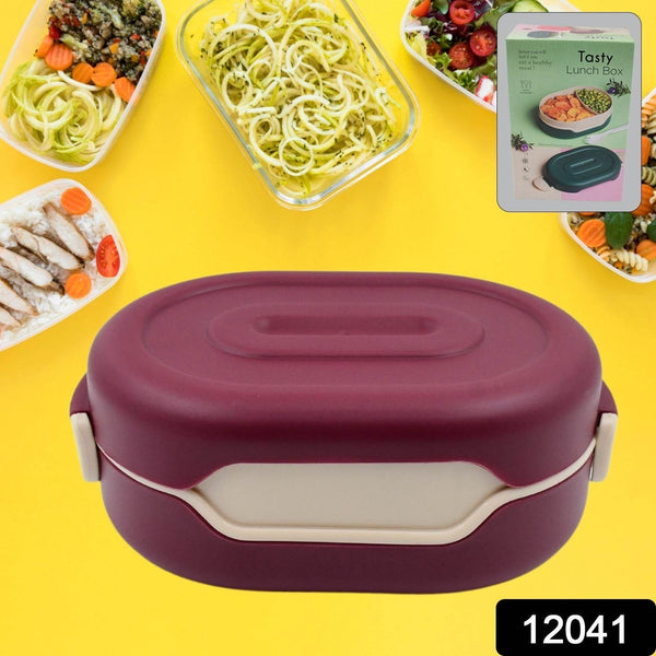 Airtight Food Grade Tiffin Box with 2 in 1 Spoon And 2 Compartment - dailyneed.life