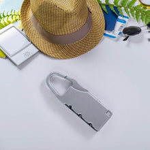 Silver Tone Motorcycle Bike Helmet Lock Portable 3 Digit Security Resettable Lock Anti-Theft Luggage Lock - dailyneed.life