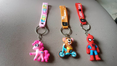 Cute Cartoon Silicone 3D Key Chain with Metal Hook & Strap (Pack of 1) - dailyneed.life