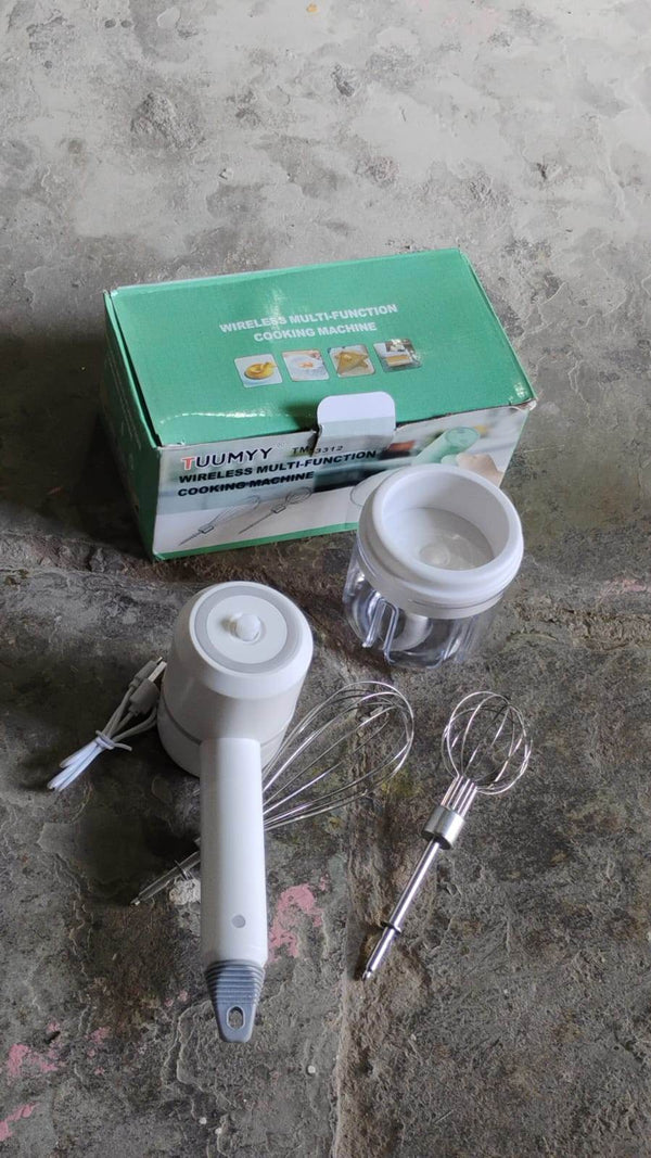 Hand Mixer Food Chopper Cordless 3 in 1 Electric Hand Mixer (1 Set) - dailyneed.life