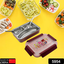 Food‑Safe Materials Kids Lunch Box With steel Spoon & chopsticks Compartment is Designed Made of 304 Stainless Steel Easy to Clean for School for Camping for Work for Home, Office - dailyneed.life