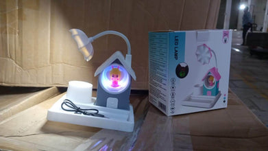 Cute Lovely Cartoon & Home Design With Plastic Base LED Desk Light, Multi Color Changes (1 Pc) - dailyneed.life
