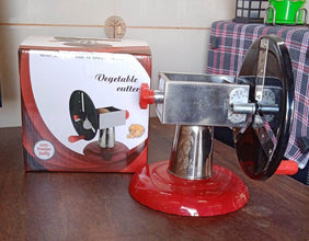 Stainless Steel Chips Maker and Vegetable Slicer for Kitchen Potato Slicer Graters and Chippers. Chips Maker is Suitable for Vegetable Cuttings. Chips Maker Consist Hard Coated Iron Wheel and Stand. - dailyneed.life