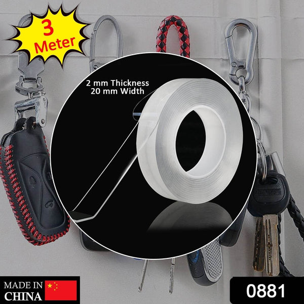 Double Sided Nano Adhesive Tape, 3 meter Size (20mm Width X 2mm Thickness) - dailyneed.life
