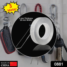 Double Sided Nano Adhesive Tape, 3 meter Size (20mm Width X 2mm Thickness) - dailyneed.life