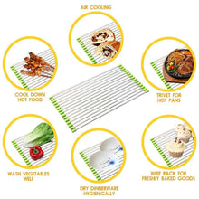Foldable Drain Rack Kitchen Sink Roll up Dish Drying Rack Portable Dish Rack - dailyneed.life