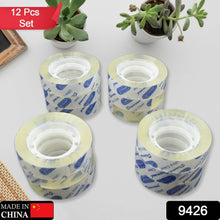 Transparent Tape Refills, Clear Tape, Cello Tape, All-Purpose Transparent Glossy Tape for Office, Home, School -1.2cm X 30 Meter Per Roll (12 Pc Set) - dailyneed.life
