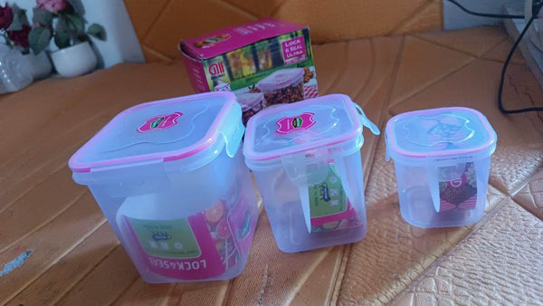 Kitchen Storage Container Set Of 3 Pcs (250, 500, 1000 ML) - dailyneed.life