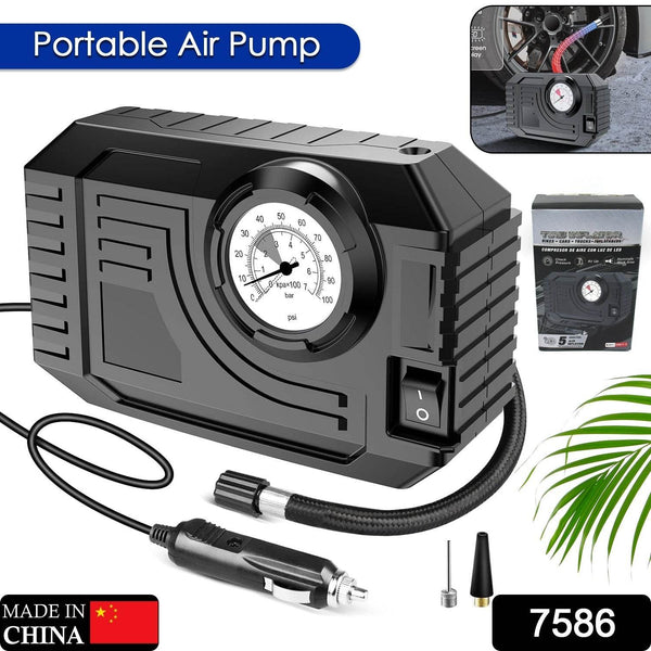 Tire Inflator Portable Air Compressor 12V Small Air Pump for Car Tires Bicycle Balloons, Cars, Bike, Bicycles and Other Inflatables with LED Light (12V) - dailyneed.life