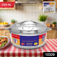Royal Unique Hot Pot Stainless Steel Insulated Serving Casserole with Lid Handle (2000 ML) - dailyneed.life