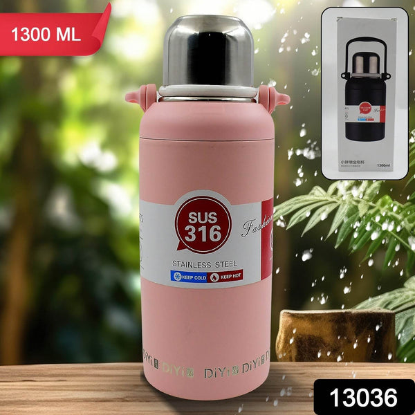 Stainless Steel tumblers 316 Stainless Steel, Vacuum Insulated Cup / Bottle, Portable Travel Kettle / Water Bottle with Handle, Outdoor Large Capacity Sports Kettle Cups / Bottle (1300 ML) - dailyneed.life