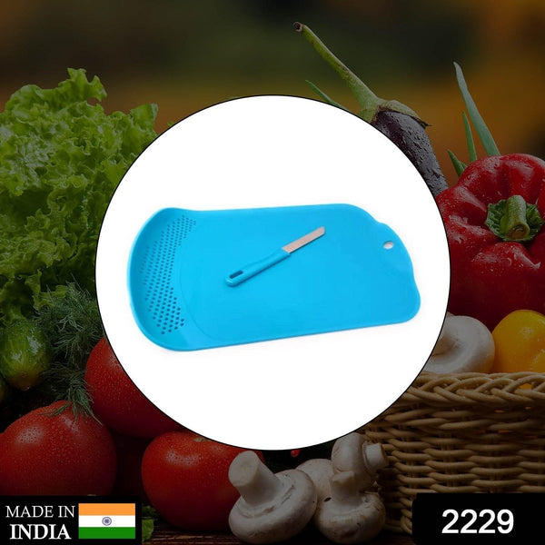 Chop & Drain Vegetables Fruits Chopping Board Sleek Knife - dailyneed.life