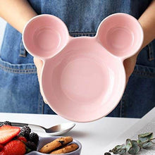 Mickey Shaped Kids / Snack Serving Sectioned Plate - dailyneed.life