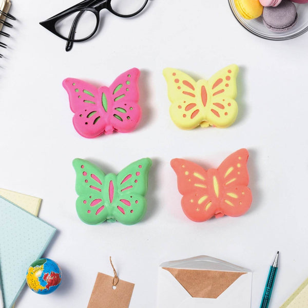 Butterfly Shape Eraser Rubber (1 Pc / Mix Colour & Design) - dailyneed.life