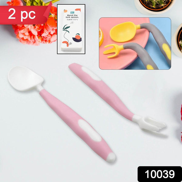 Silicone Bendable Kids Spoon & Fork Set – Toddler Self-Feeding Utensils (2 Pc Set) - dailyneed.life