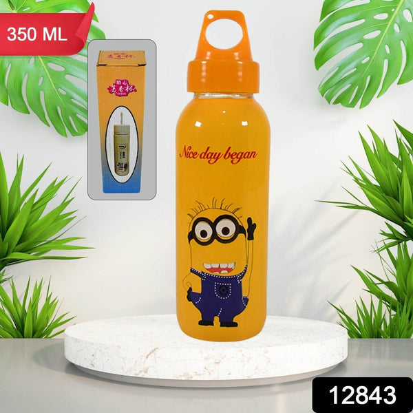 PORTABLE GLASS WATER BOTTLE, CREATIVE GLASS BOTTLE WITH GLASS WATER ( Mix Design) - dailyneed.life